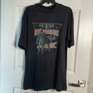 Guess Black Graphic Midi Dress